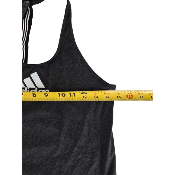 Adidas Womens Racerback Tank Top Size XS Training‎ Running Shirt Black 3 Stripes - Picture 6 of 7